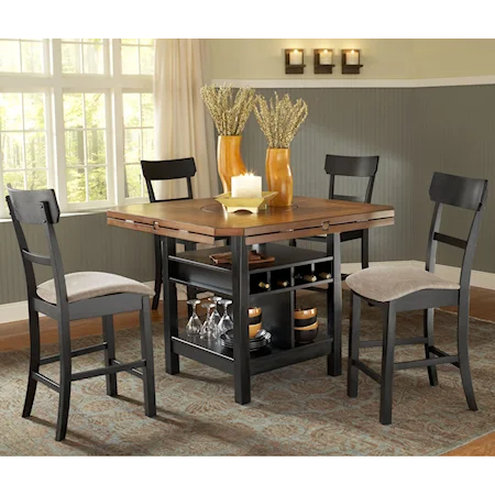 Five Piece Counter Height Dining Set